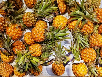 High angle view of fruits in market