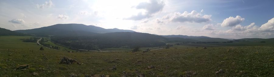 Panoramic view of landscape against sky