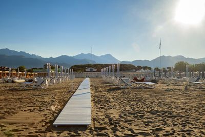 Panoramic view of beach against sky