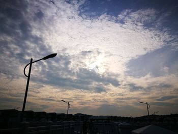 Low angle view of city against sky