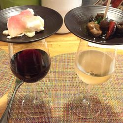 Close-up of food served on table