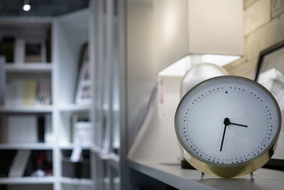 Close-up of clock at home