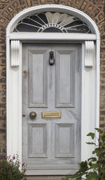 Close-up of closed door