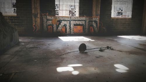 Surface level of cobblestone street