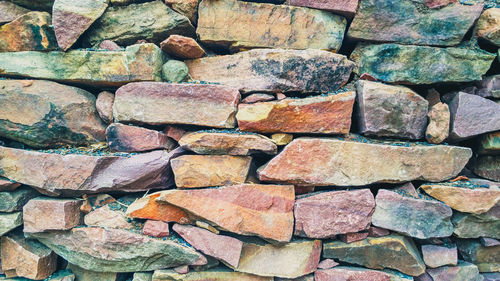 Full frame shot of stone wall