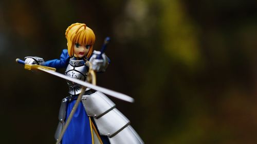 Close up of figurine outdoors