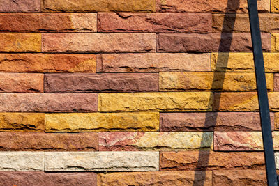 Brick wall orange brown yellow background image