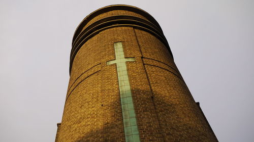 Low angle view of built structure against clear sky