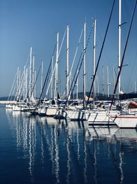 Boats in harbor