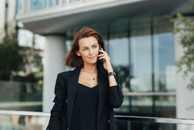 Businesswoman talking on phone