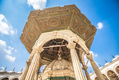 Low angle view of historical building against sky