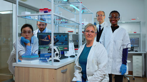 Portrait of scientist working in laboratory