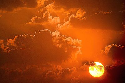 Low angle view of sky at sunset