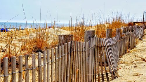 View of fence against sky