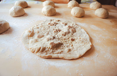 Close-up of cookies on table