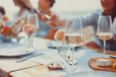 Close-up of food on table