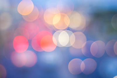 Defocused image of lights