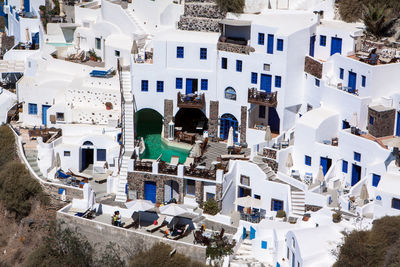 High angle view of townscape