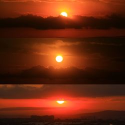 Scenic view of sunset over sea