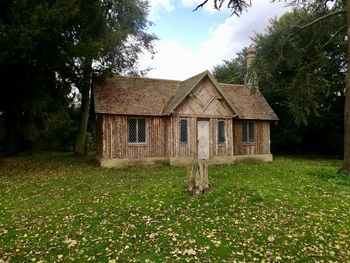 View of a house on a field