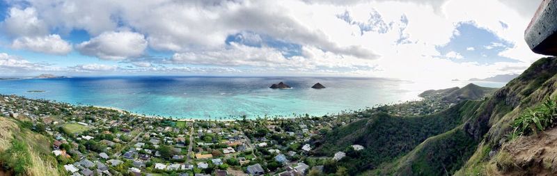 Panoramic shot of sea against sky