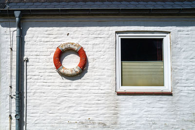 Closed door of old building