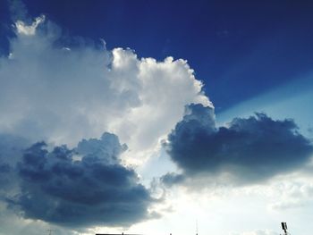 Low angle view of clouds in sky