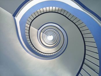 Low angle view of spiral staircase