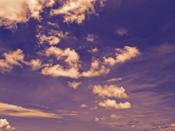 Low angle view of clouds in sky