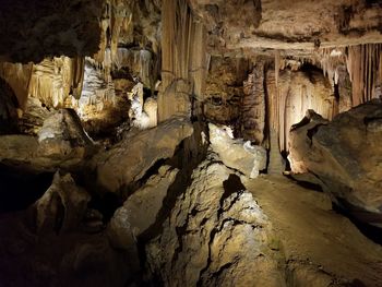 Rock formations in cave