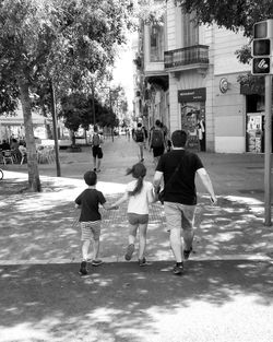 People walking on street