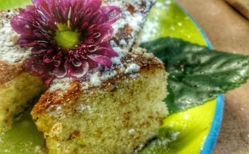 Close-up of food on table