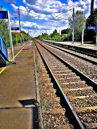 View of railroad tracks against sky