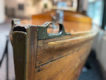 Close-up of old metal door