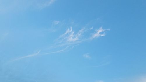 Low angle view of vapor trail in sky