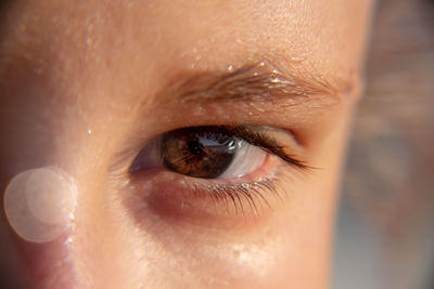 Close-up portrait of man eye