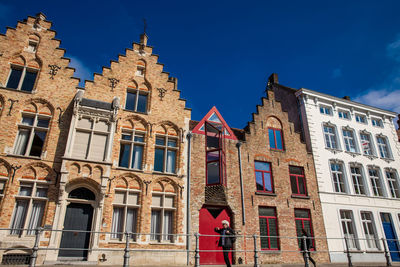  houses representative of the traditional arquitecture of the historical bruges town