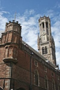 Low angle view of historic building against sky