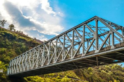 Low angle view of bridge against sky