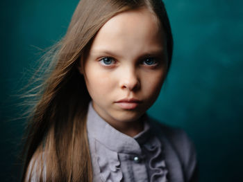 Close-up portrait of cute girl