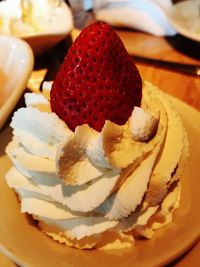 Close-up of dessert in plate