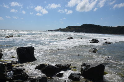 Scenic view of sea against sky