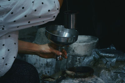 Man working in container