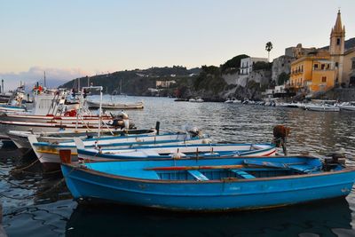 Boats in harbor