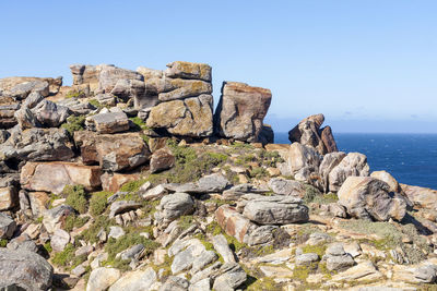 View of hiking trail to the top point of cape of good hope, cape peninsula, south africa