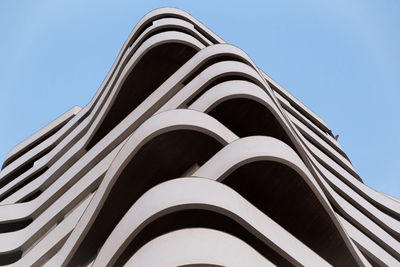 Low angle view of building against clear sky