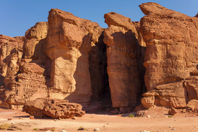 Rock formations in a desert