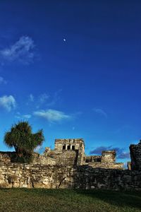 Old building against blue sky