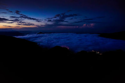 Scenic view of sky at night