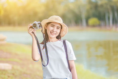 Portrait of a smiling young woman